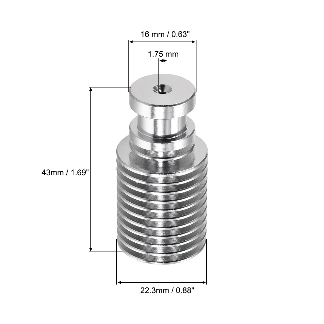 Heatsink for 3D Printers, Fit for 1.75mm Filament