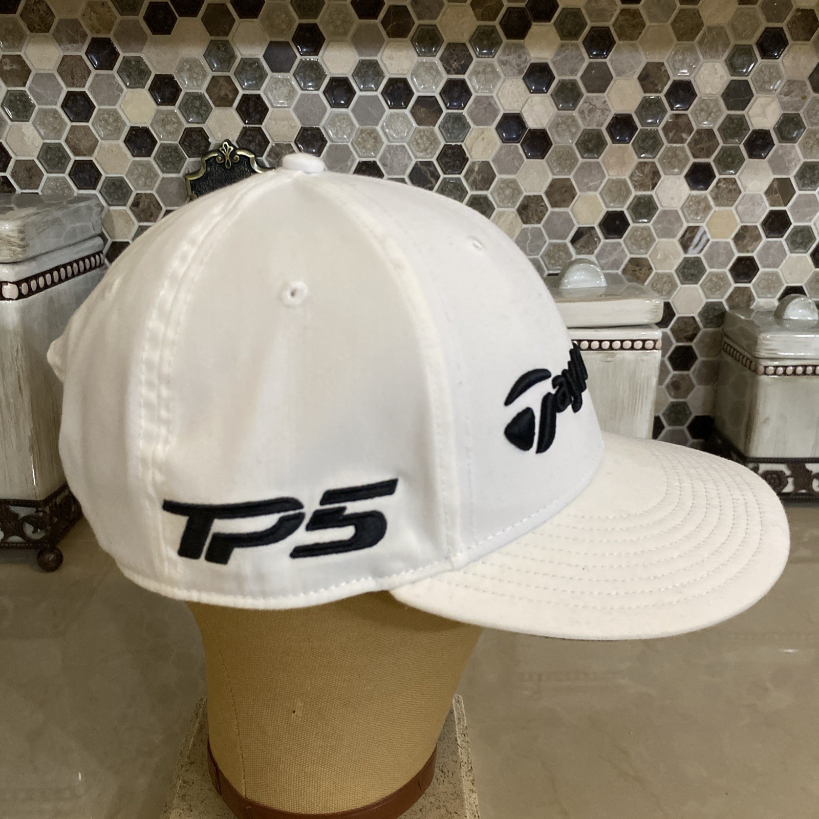 TaylorMade SIM2 TP5 Tour Ultra Lite Performance SnapBack White Golf Hat Cap