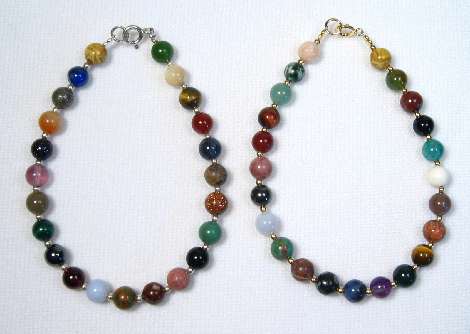 Lyn's Jewelry Multistone Bracelet 7", 7.5" or 8" Silver or Gold