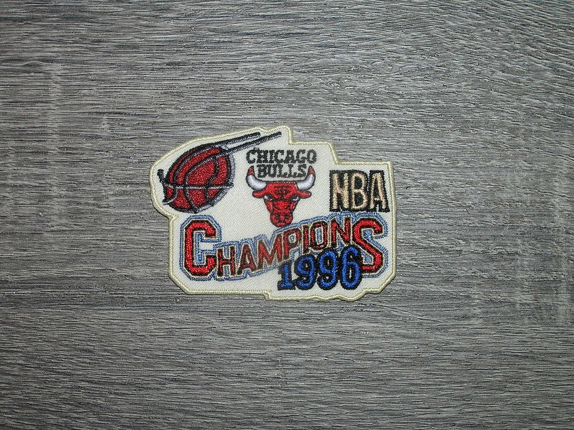 1996 NBA Champions Chicago Bulls Embroidered Iron On Patch 2.75" x 2"