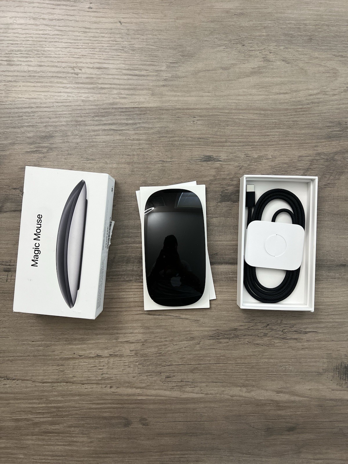 Apple Magic Mouse USB-C Multi-Touch Wireless Mouse, Model A3204 - Black