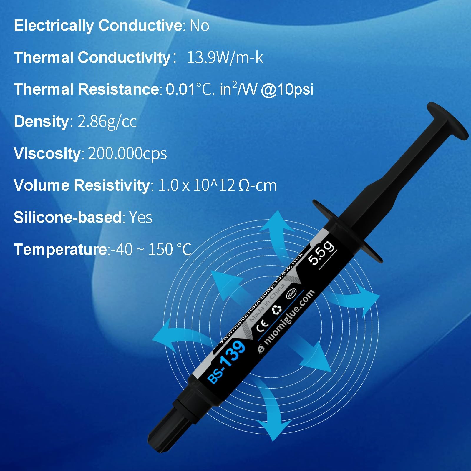 BSFF Thermal Paste, 5.5g with Toolkit CPU Paste Thermal Compound Paste Heatsi...