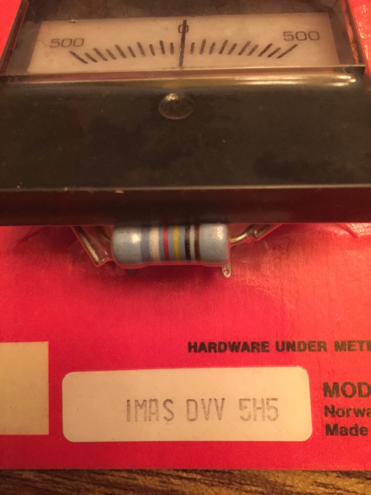 MODUTEC / 1MAS DAA 5H5 / 500 DC AMPS PANEL METER New