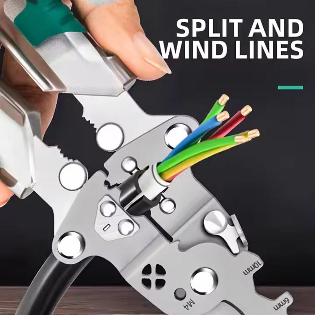 1PC Multi-Functional Wire Stripper Scissors With Electrical Tes t