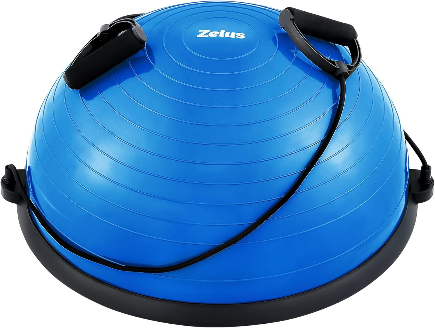 Balance Ball Trainer with Resistance Bands and Foot Pump, Inflatable Yoga Ball f