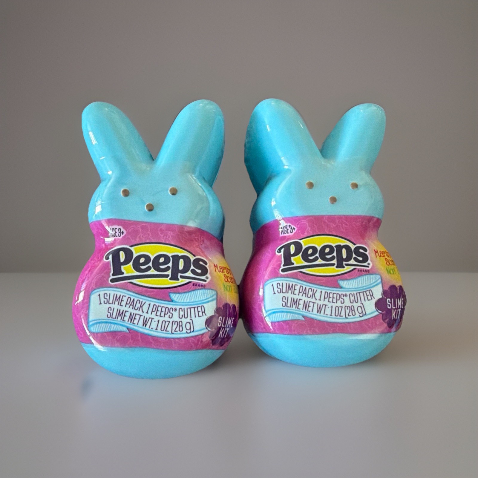 Peeps slime  Pack with Cutter  Bunny Marshmallow Scented Set Of 2 1oz each New