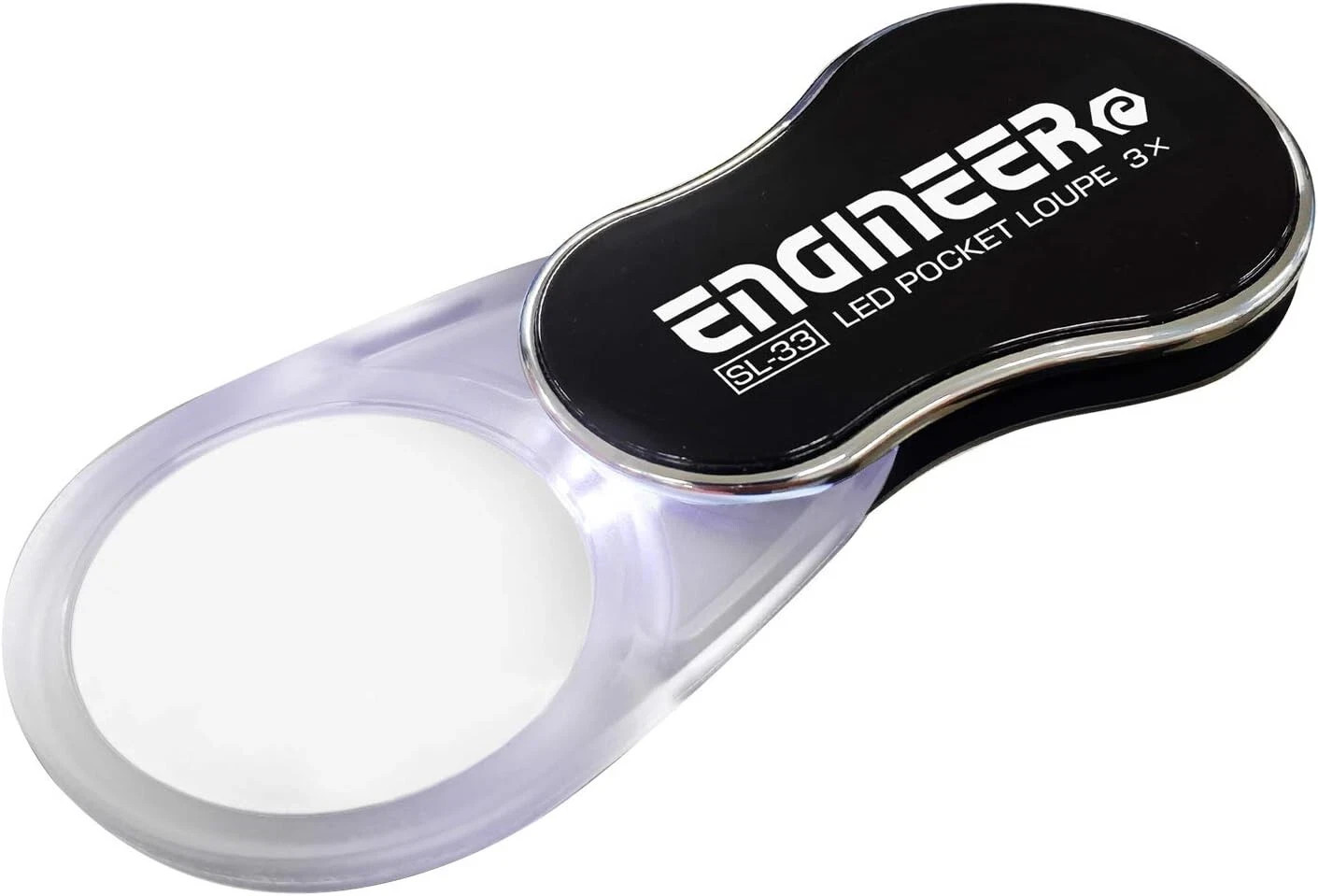 【ENGINEER】 LED ILLUMINATED FOLDAWAY POCKET LOUPE (3.5X Magnification) SL-33