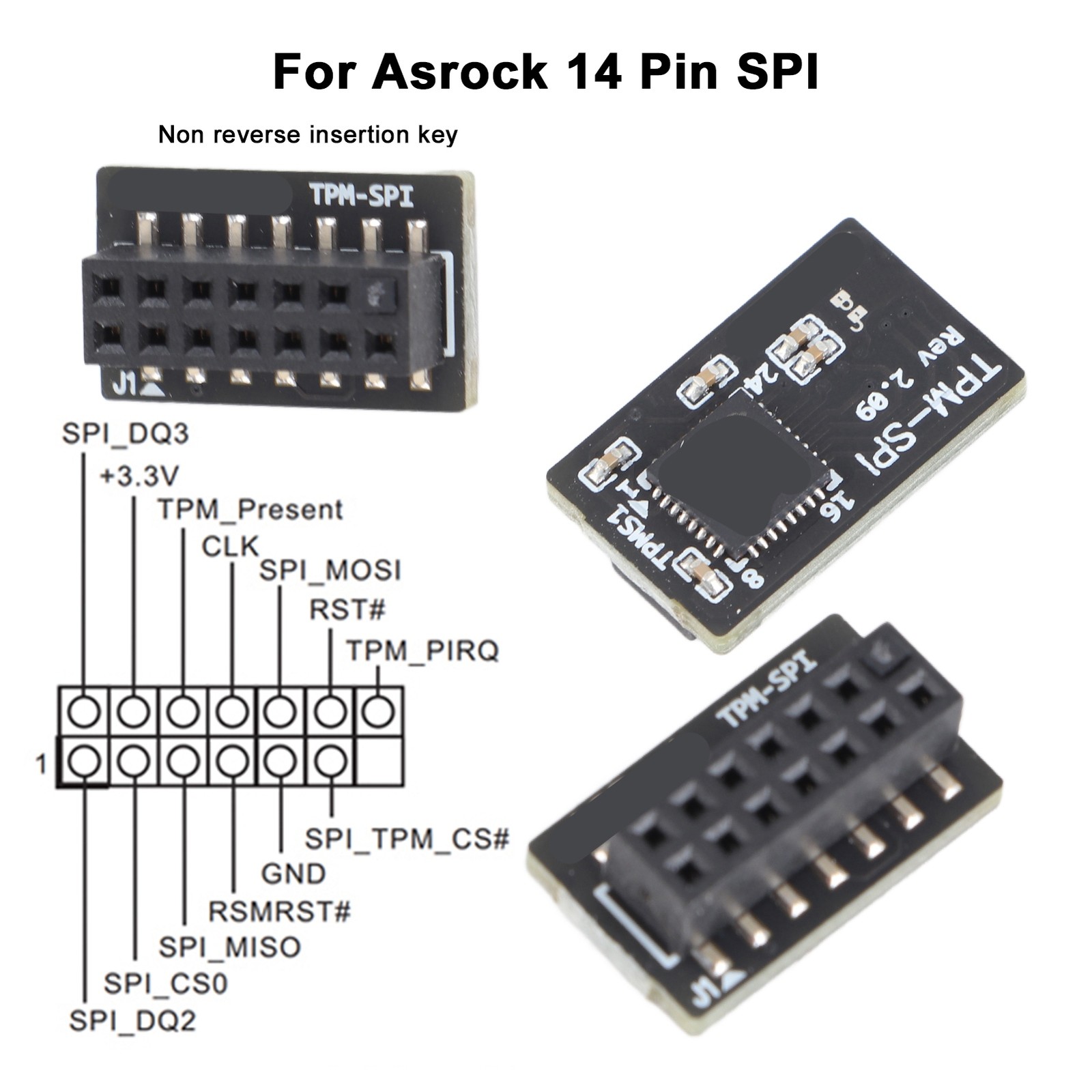 TPM 14-Pin SPI Remote Card Encryption Security Board For Motherboard