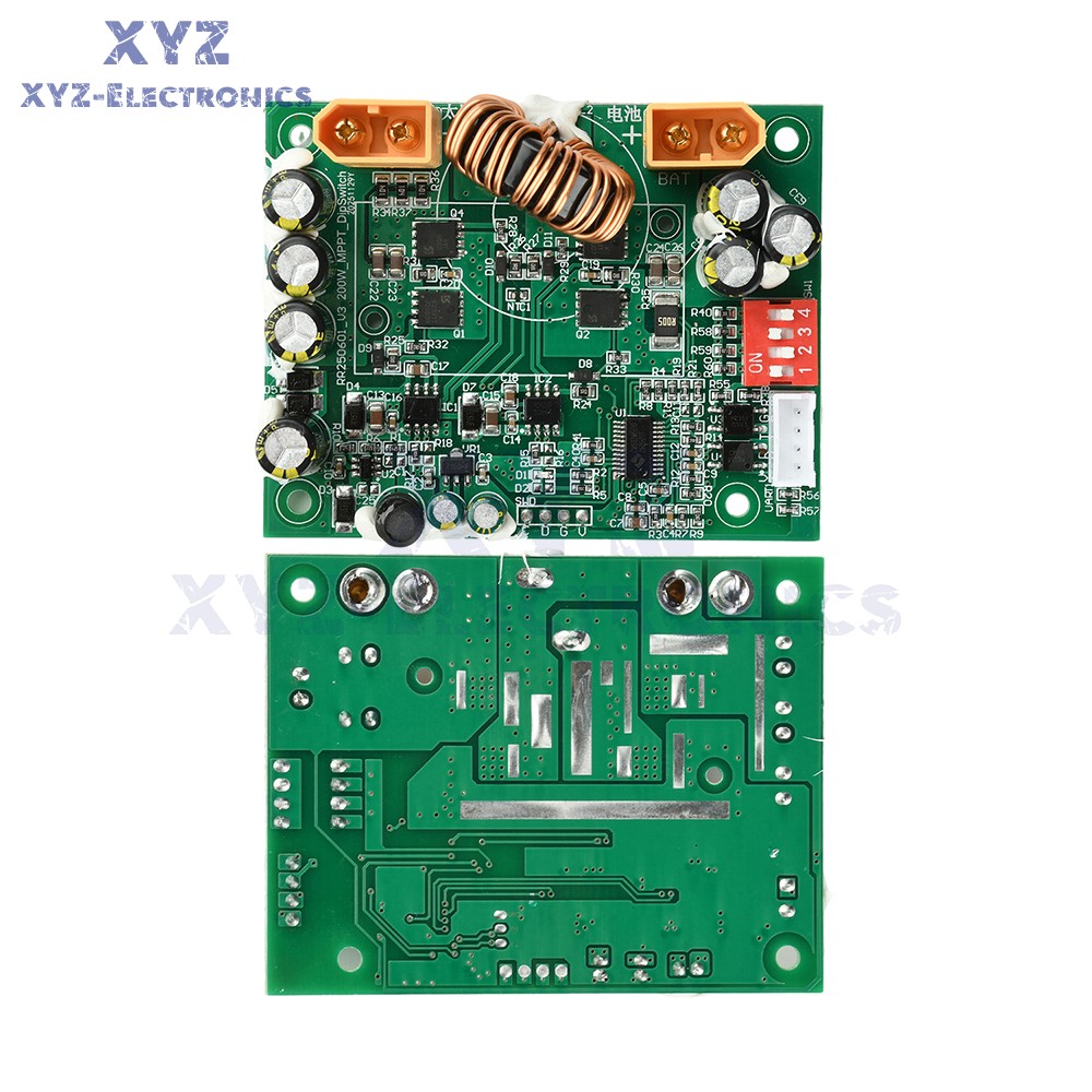 100W MPPT Smart Solar Controller DIP Switch for 12V 24V Energy Storage Systems
