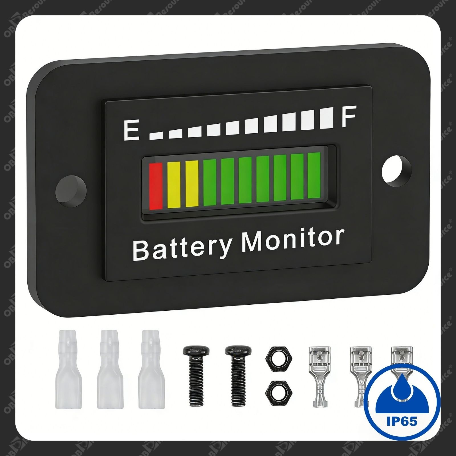 BM210 Indicador de Batería LED 12V-72V IP65 para Carrito de Golf Moto ATV Coche
