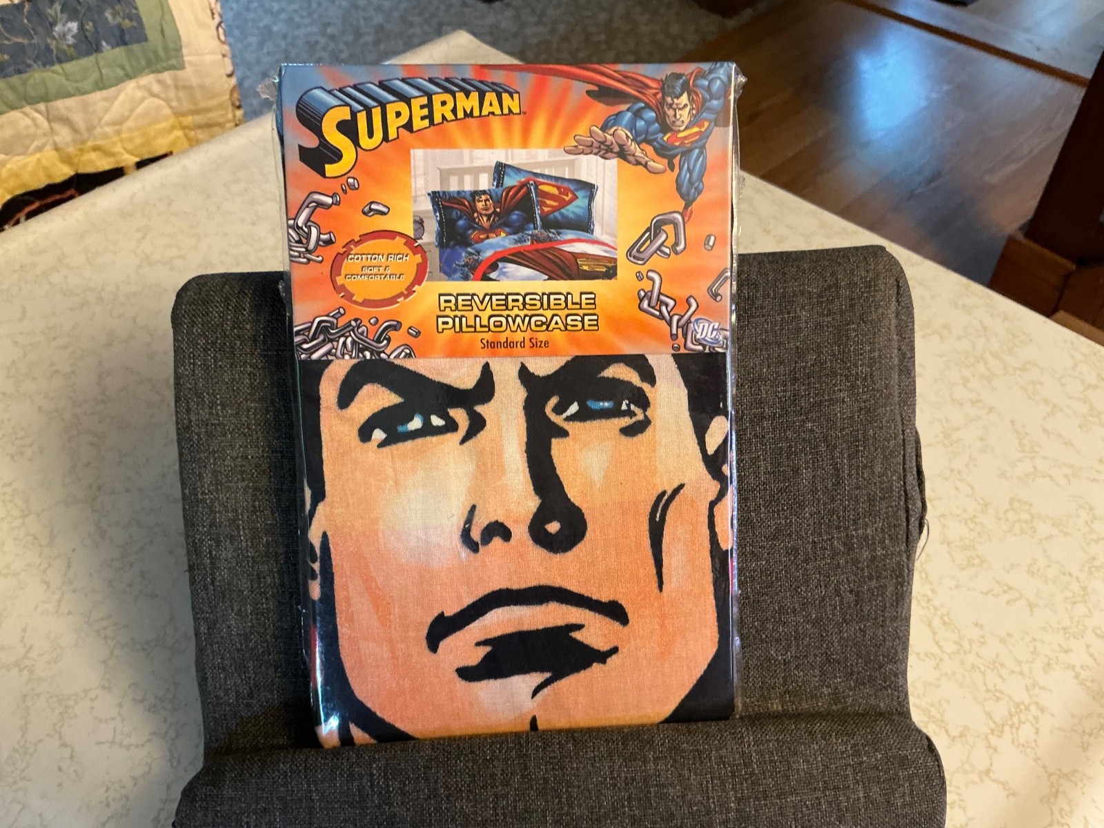 New Superman Pillowcase Standard Size Fly High 30x 20”