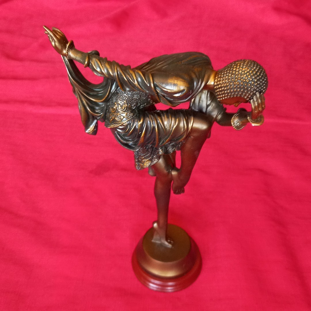 CHARMING BRONZED EFFECT ART DECO STYLE 'THE DANCING LADY' FIGURE