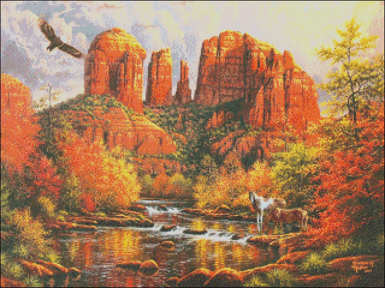 Chart Needlework DIY - Counted Cross Stitch Patterns - Sedona Majesty