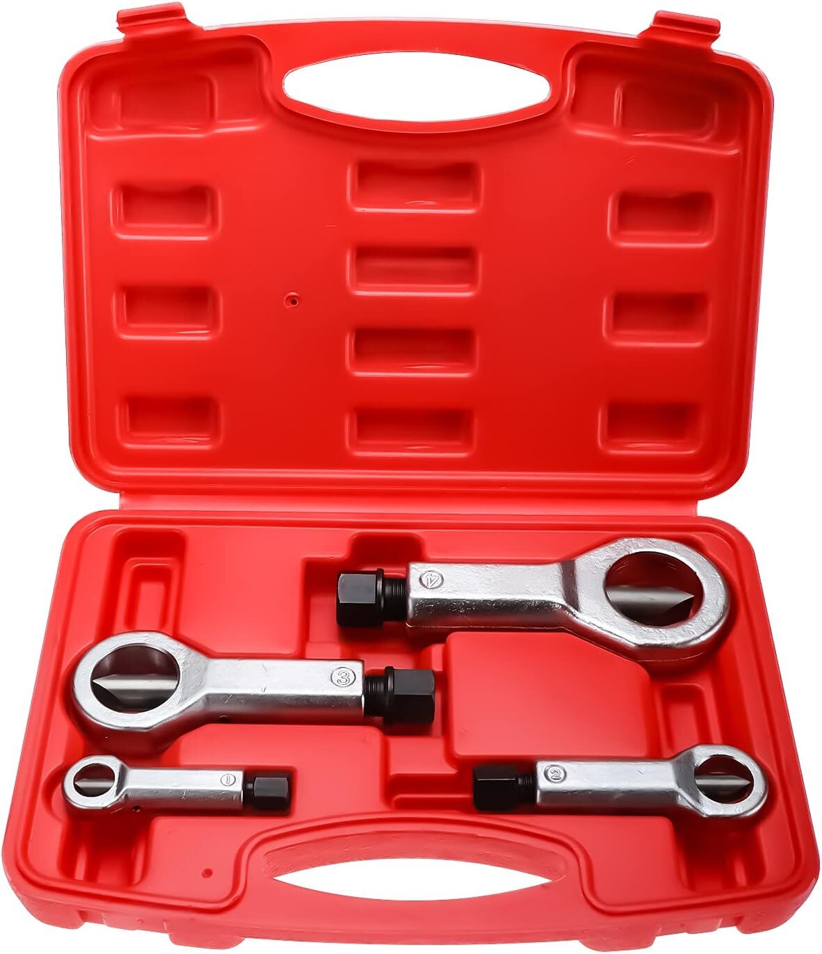 4pcs Nut Splitter Tool Broken Damaged Stuck Remover Puller Corroded Split Set