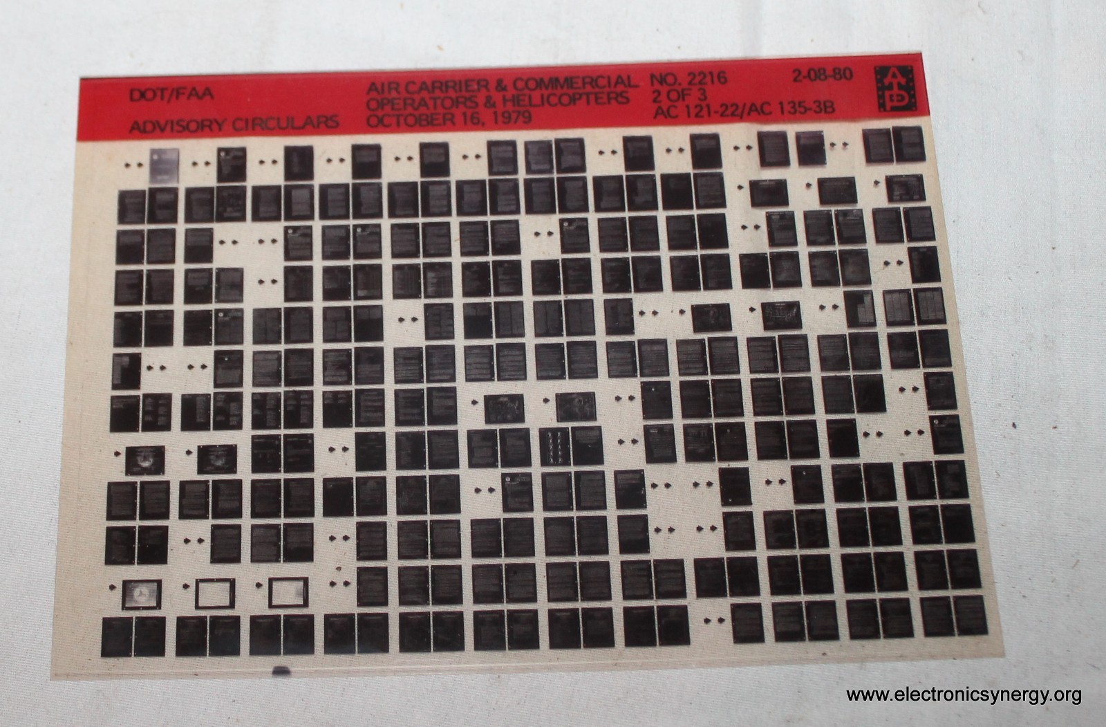 ATP Aviation Maintenance Manuals Microfiche 1980 – 3 Trays