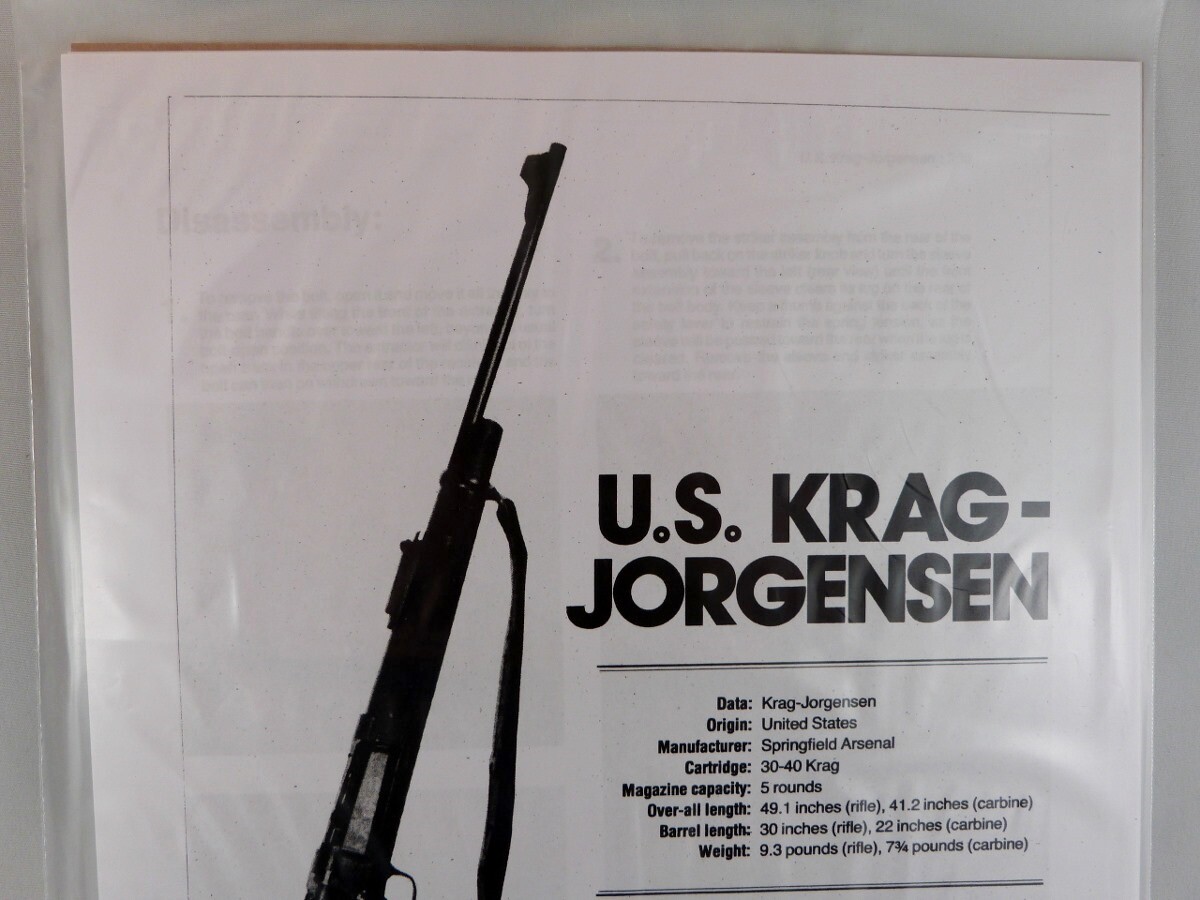 U.S. KRAG-JORGENSEN BREAK DOWN INSTRUCTION KIT