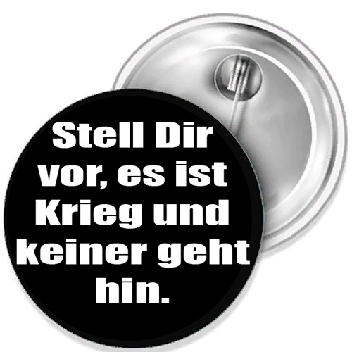Imagine it's war sticker badge various sizes bottle opener mirror