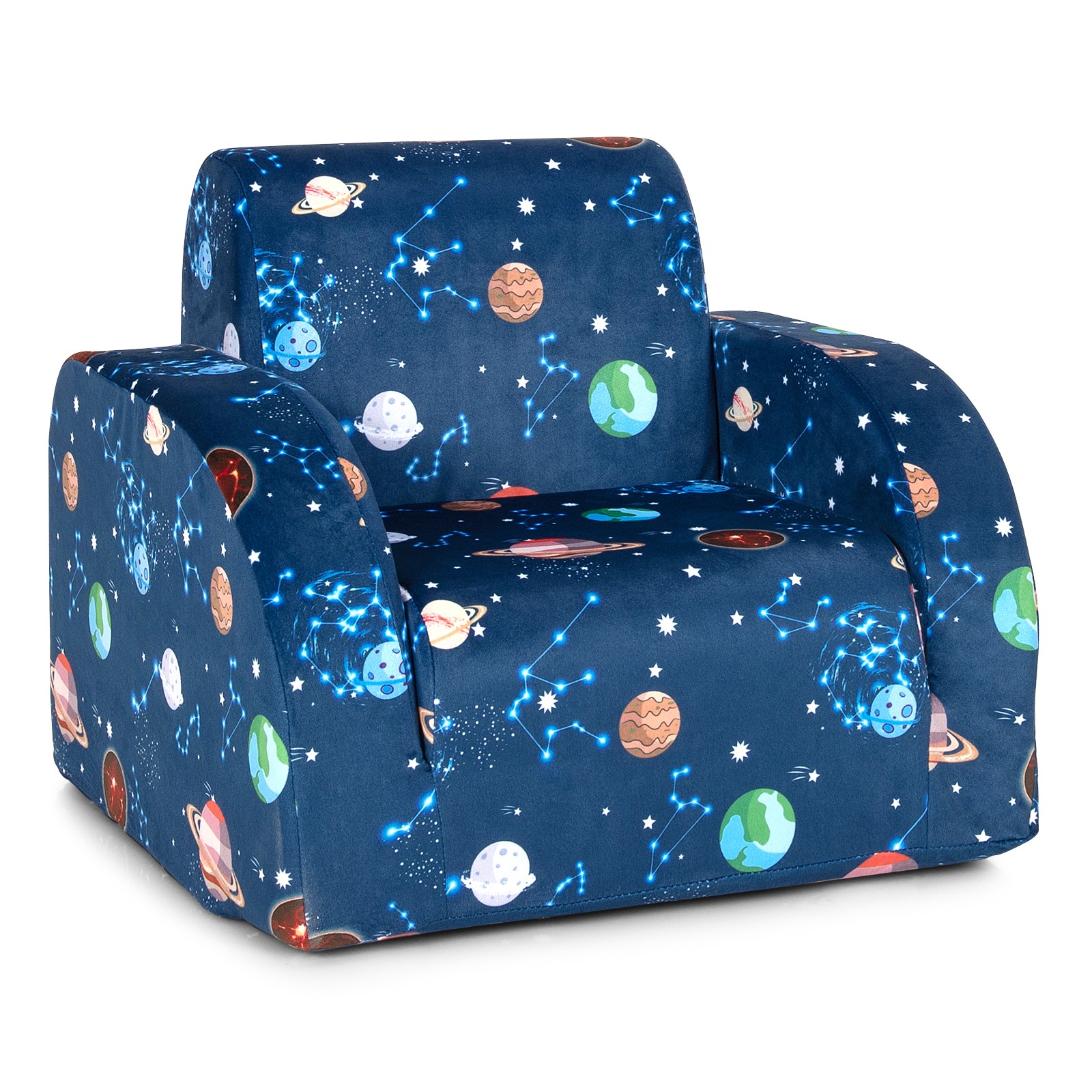 Topbuy 3-in-1 Convertible Kids Sofa Multifunctional Toddler Lounger Upholstered