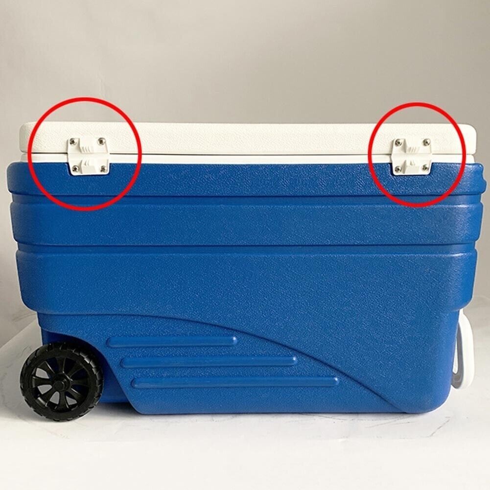 For COLEMAN COOLER PLASTIC HINGE SET REPLACEMENT 2x HINGES 8x SCREWS 5283-1141