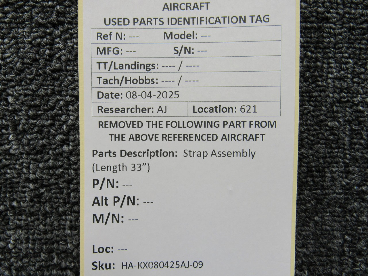 Strap Assembly (Length 33”)