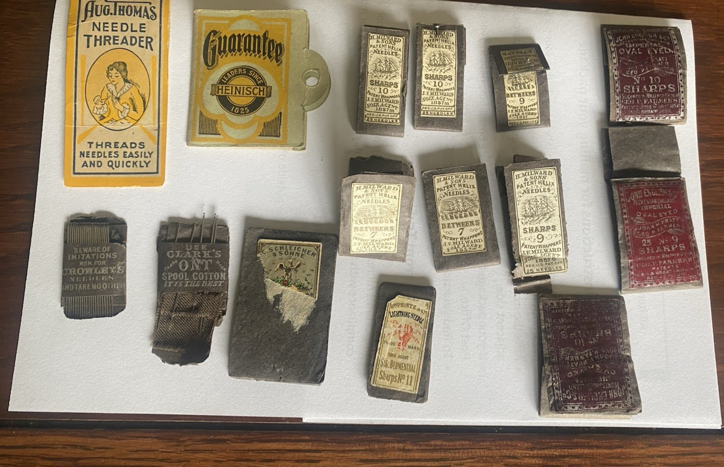 Lot of 14 sewing needle Kits Millard, Crowley, English, Clarks, Schleicher-plus
