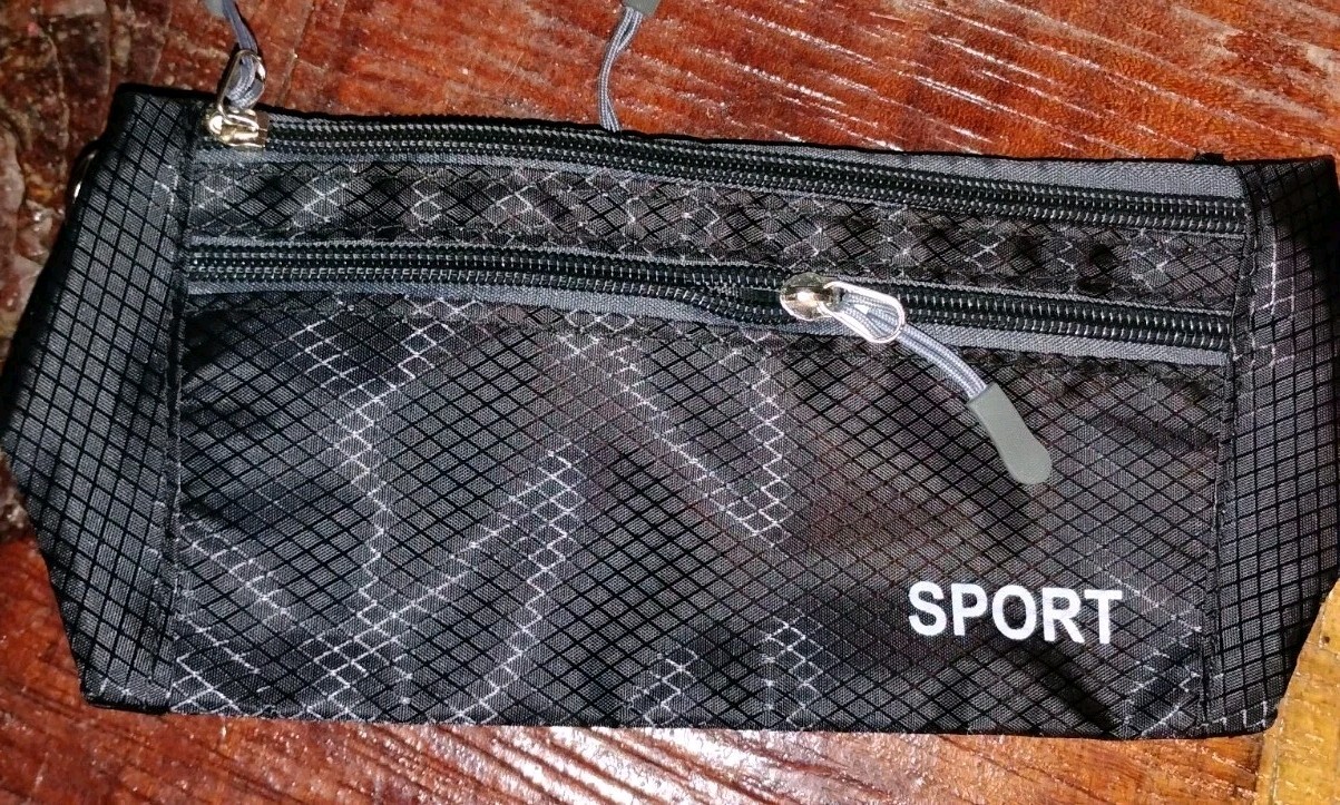 Outdoor Sports Cell Phone Card Bag For Fitness Gym Running Waist Fanny Pack Blk