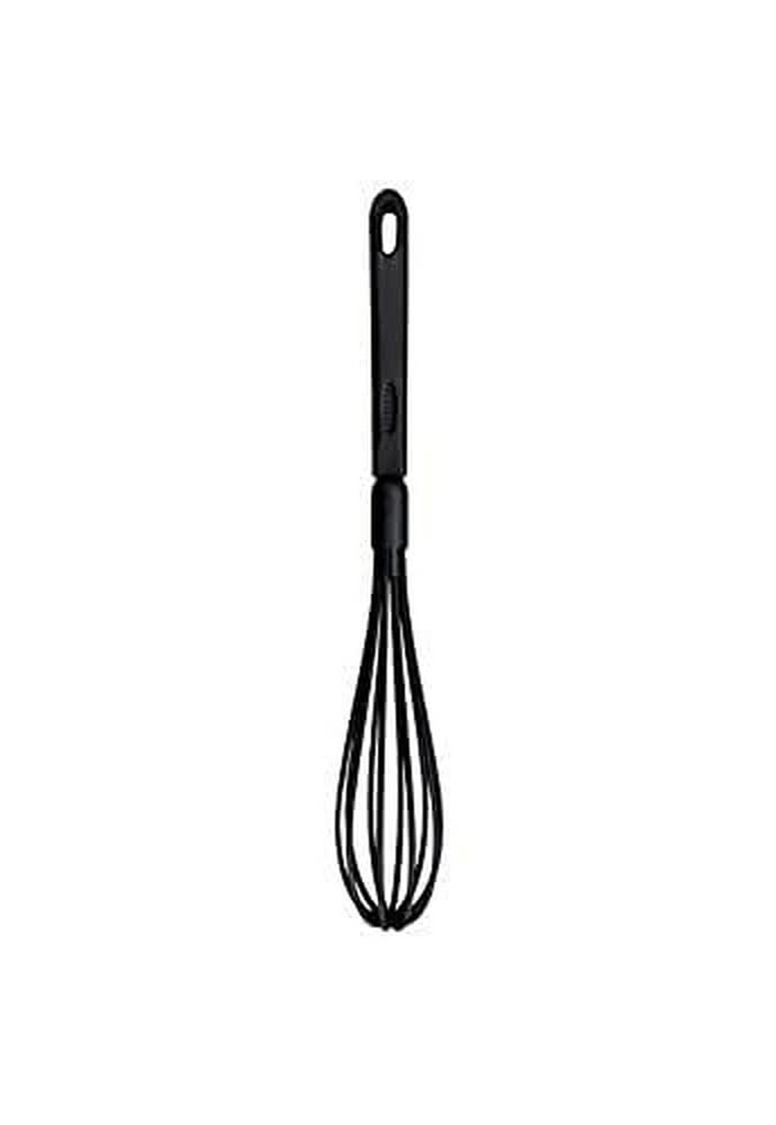 Winco NC-WP, 12-Inch Black Nylon Whisk, Heat Resistant, Black Egg Frother, Mi...