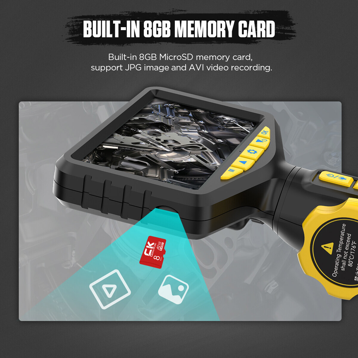 Precise Industrial Endoscope Camera 1080P HD Screen Borescope Inspection Camera