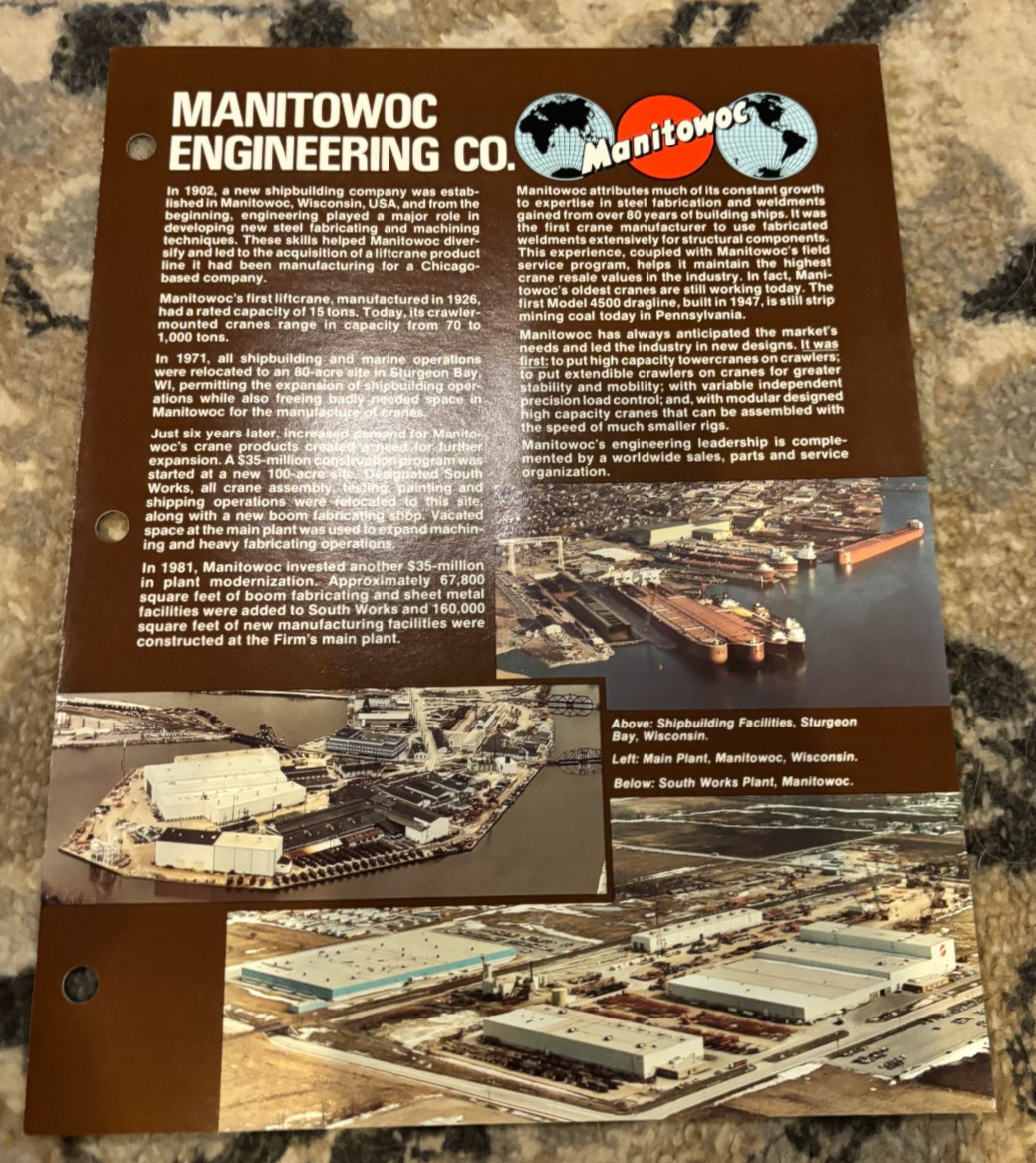 Manitowoc Engineering Co. Brochure AMIL25