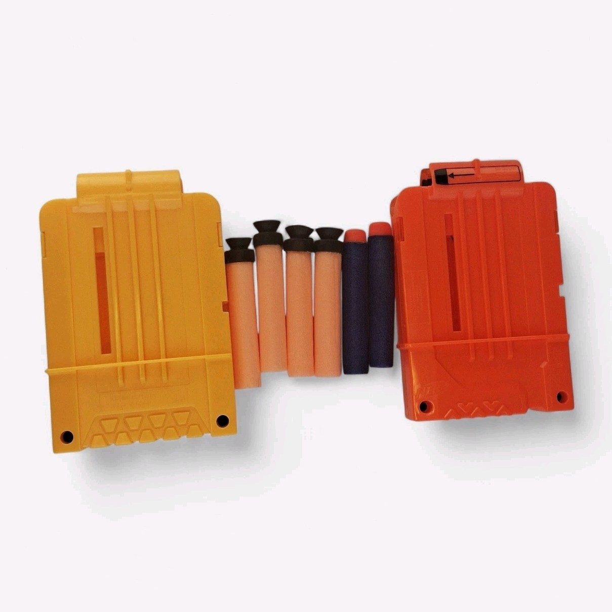 Nerf N-Strike Elite Soft Dart Clip Ammo Magazine Toy Yellow Orange Hasbro Lot
