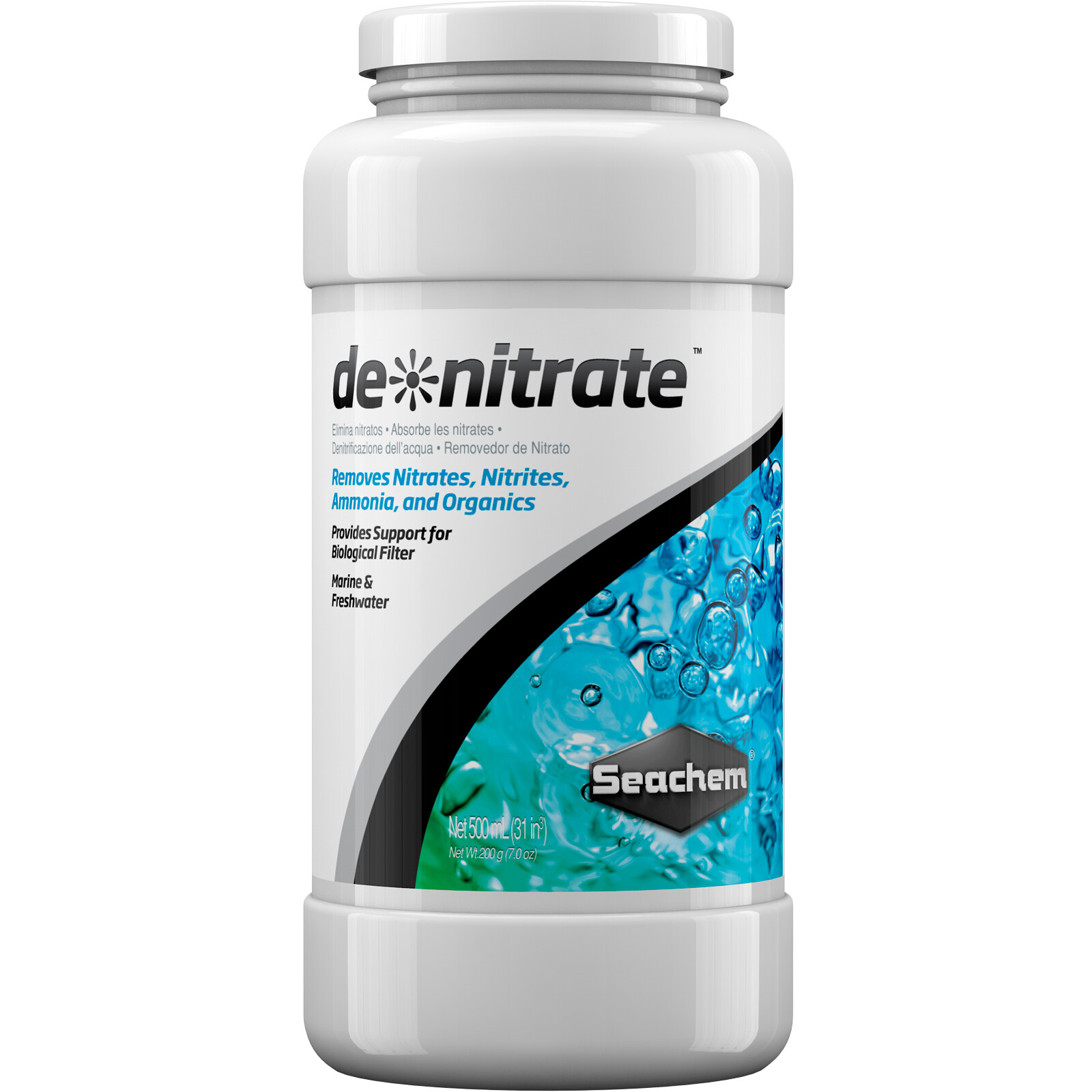 Seachem De*Nitrate 500mL Removes Nitrates Nitrites Ammonia Dissolved Organics