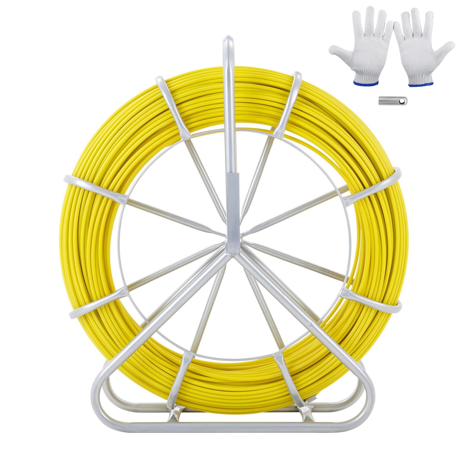 Fish Tape Fiberglass, 600 ft, 5/16 in, Duct Rodder Fishtape Wire Puller
