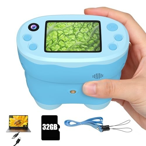 1000X Handheld Microscope 4K 2.0" Screen with 32GB Card