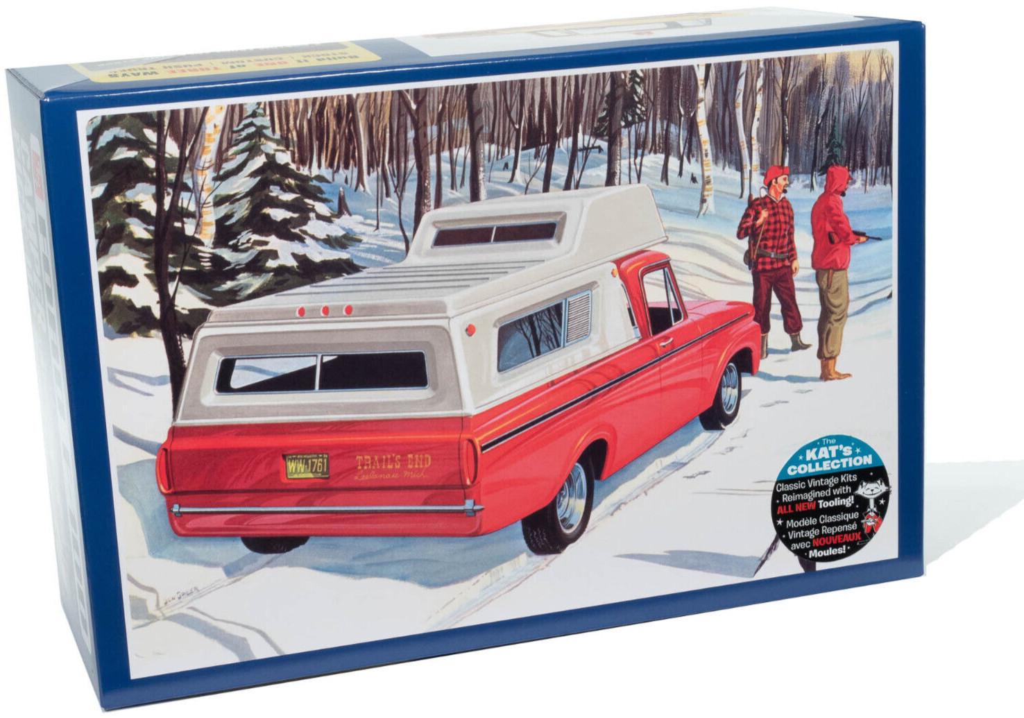 AMT 1963 Ford F-100 Camper Pickup Truck 3-In-1 1:25 Plastic Model Car Kit 1412