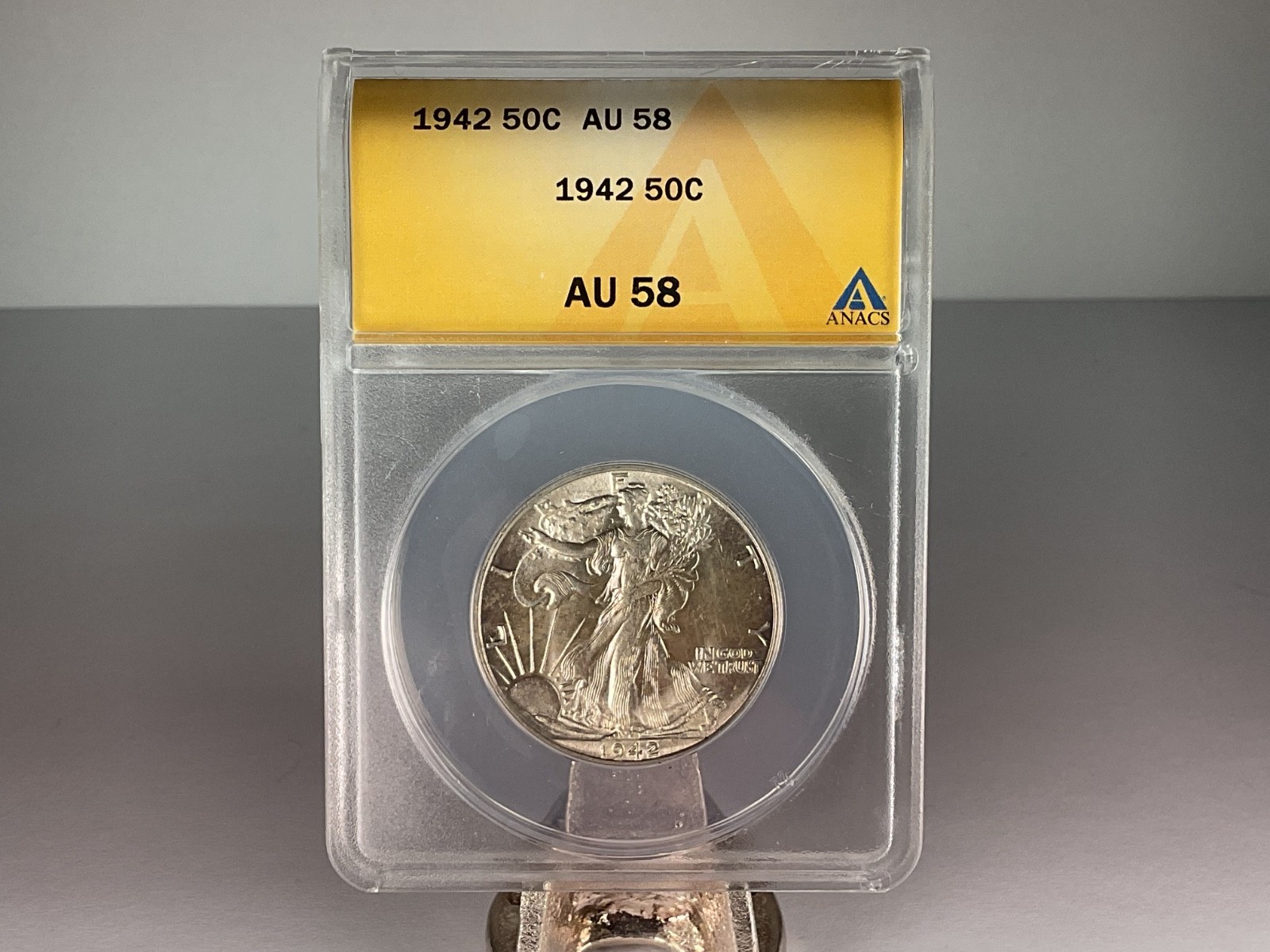 1942 P ANACS AU58 Walking Liberty Half Dollar Silver 50c US