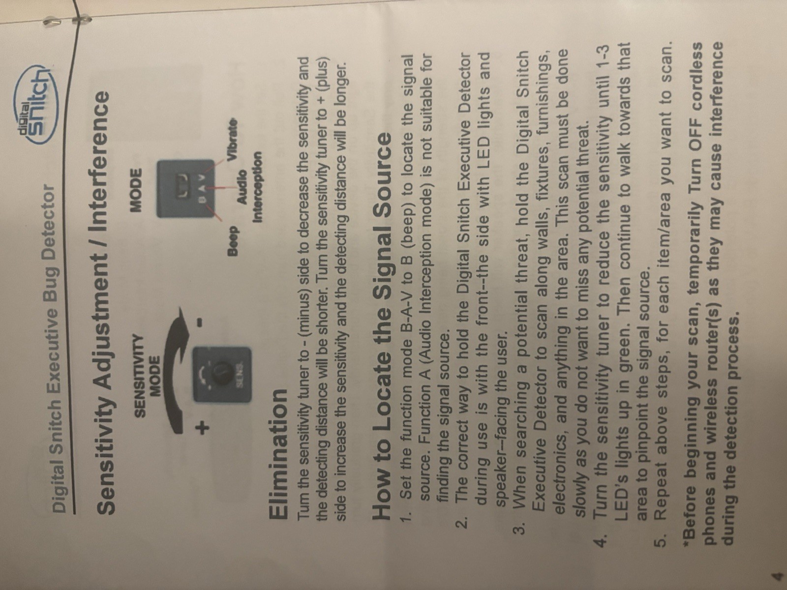 Anti-Spy RF Signal Bug Detector
