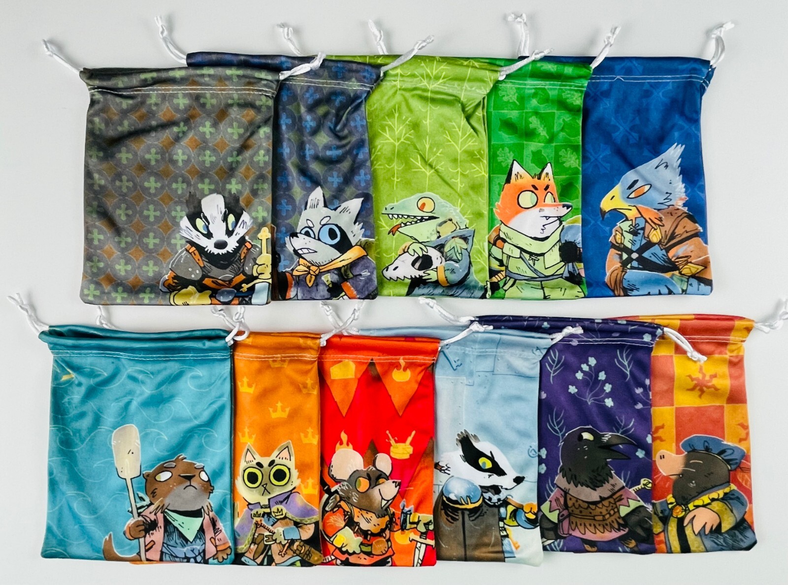 11 Drawstring Microfiber Bags for Root & Underworld & Marauders Board Game NEW