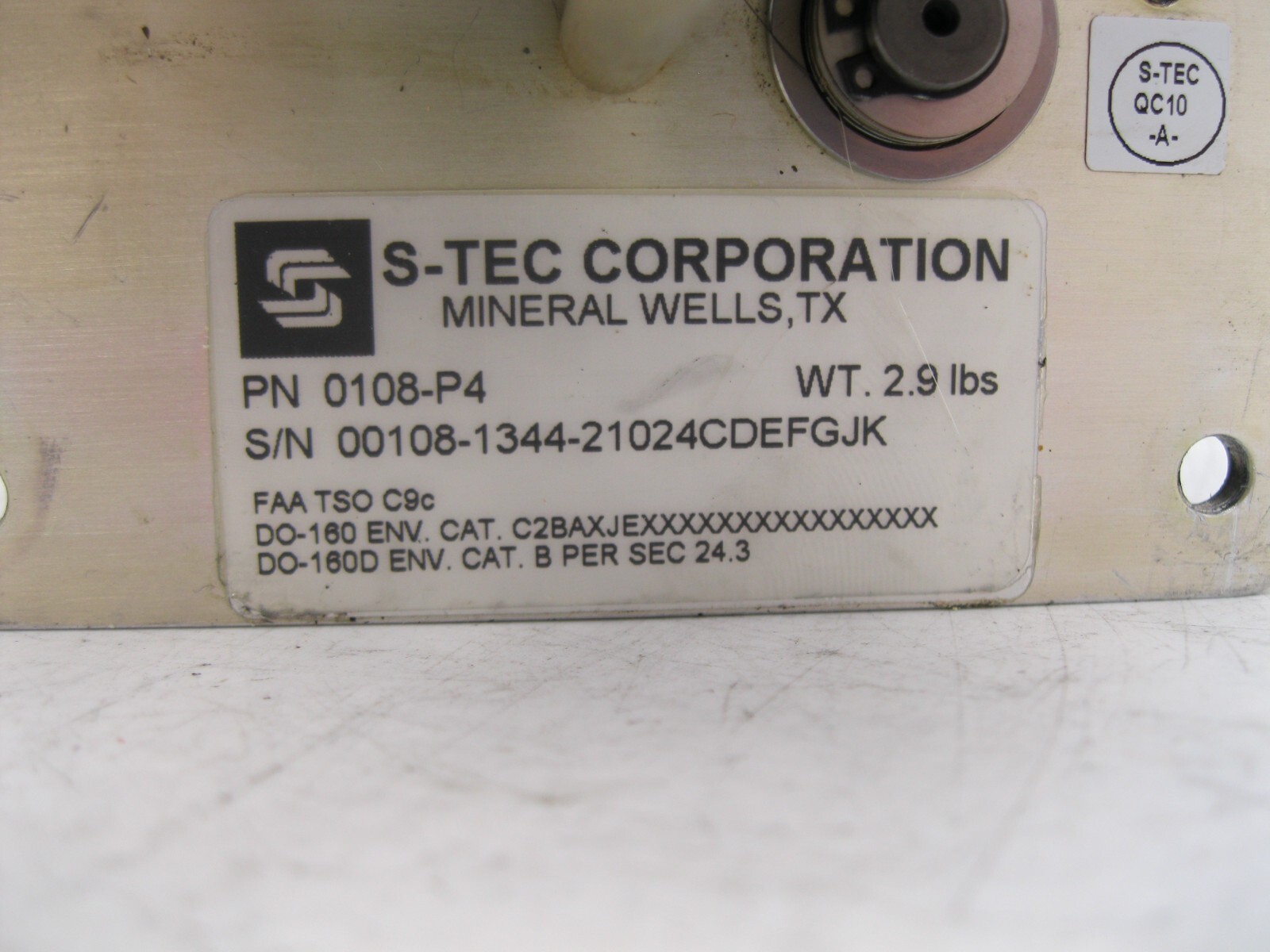 S TEC PITCH SERVO PN: 0108-P4