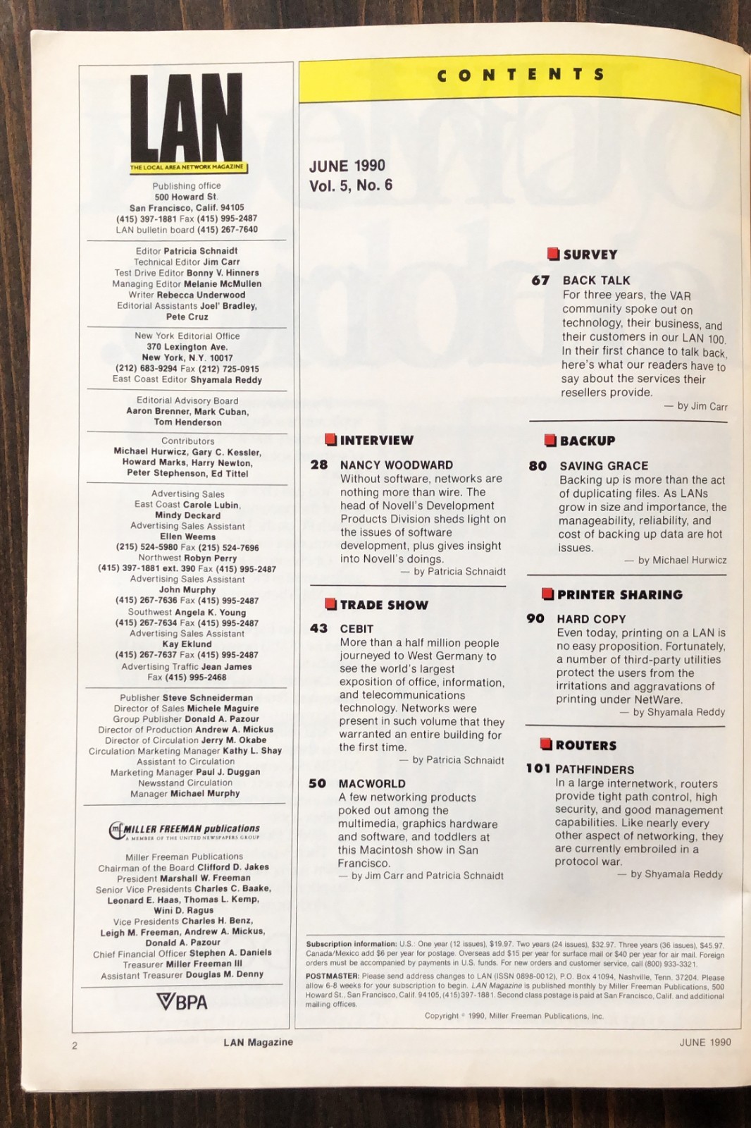 1990 LAN Local Area Network Magazine - Lot 0f 1 (June)