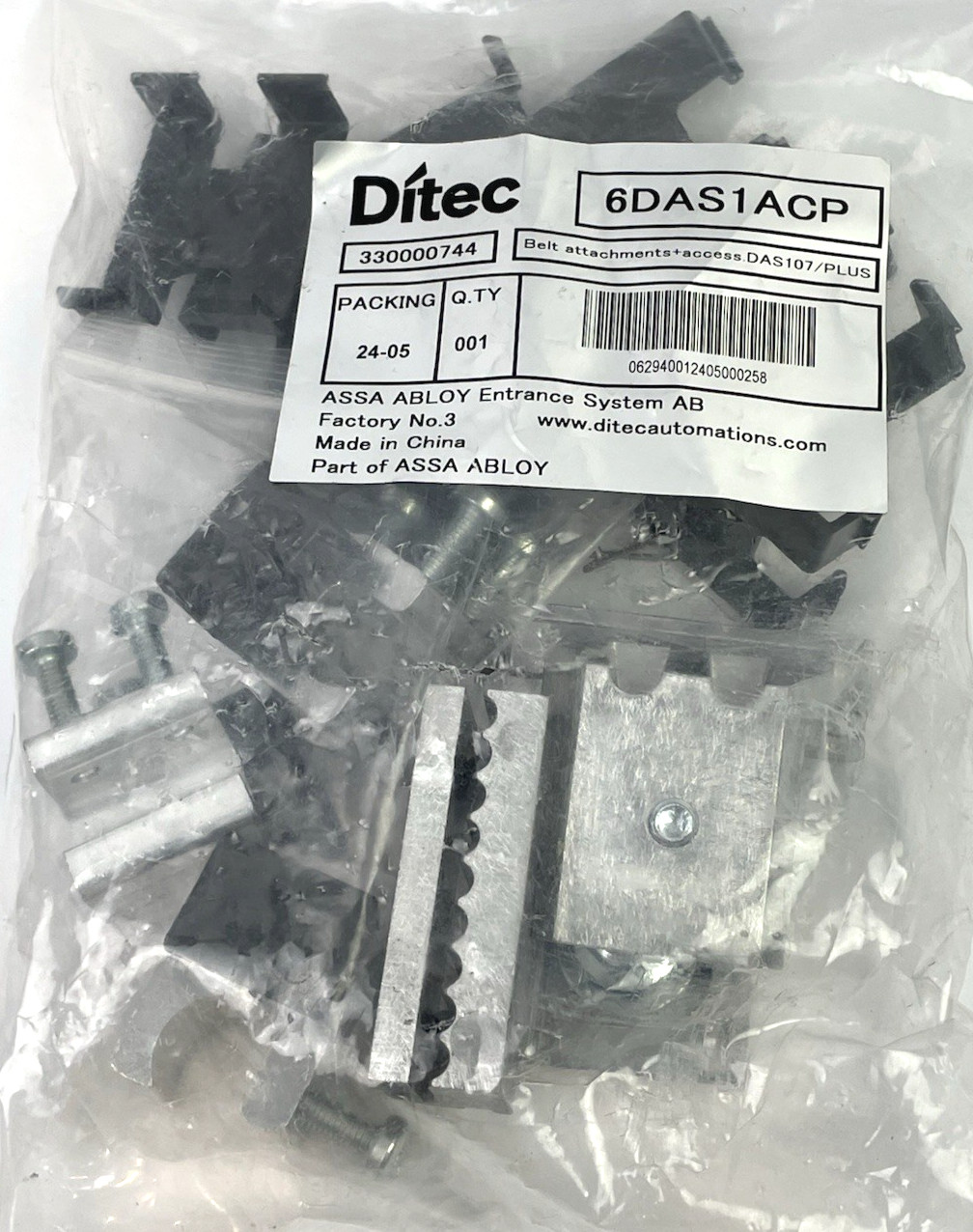 Ditec Belt Attachments, ASSA ABLOY DAS107/PLUS 6DAS1ACP