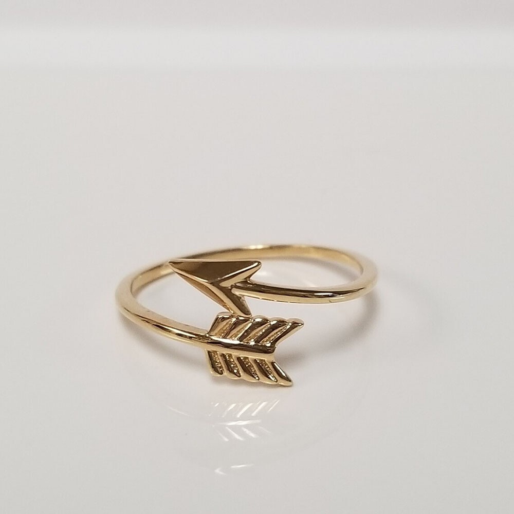 Cupid Arrow Adjustable Toe/Midi Ring 14K Yellow Gold Plated