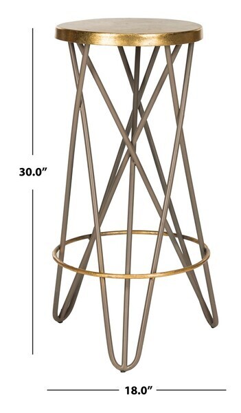Safavieh Lorna Gold Leaf Bar Stool, Reduced Price 2172727382 FOX3254C