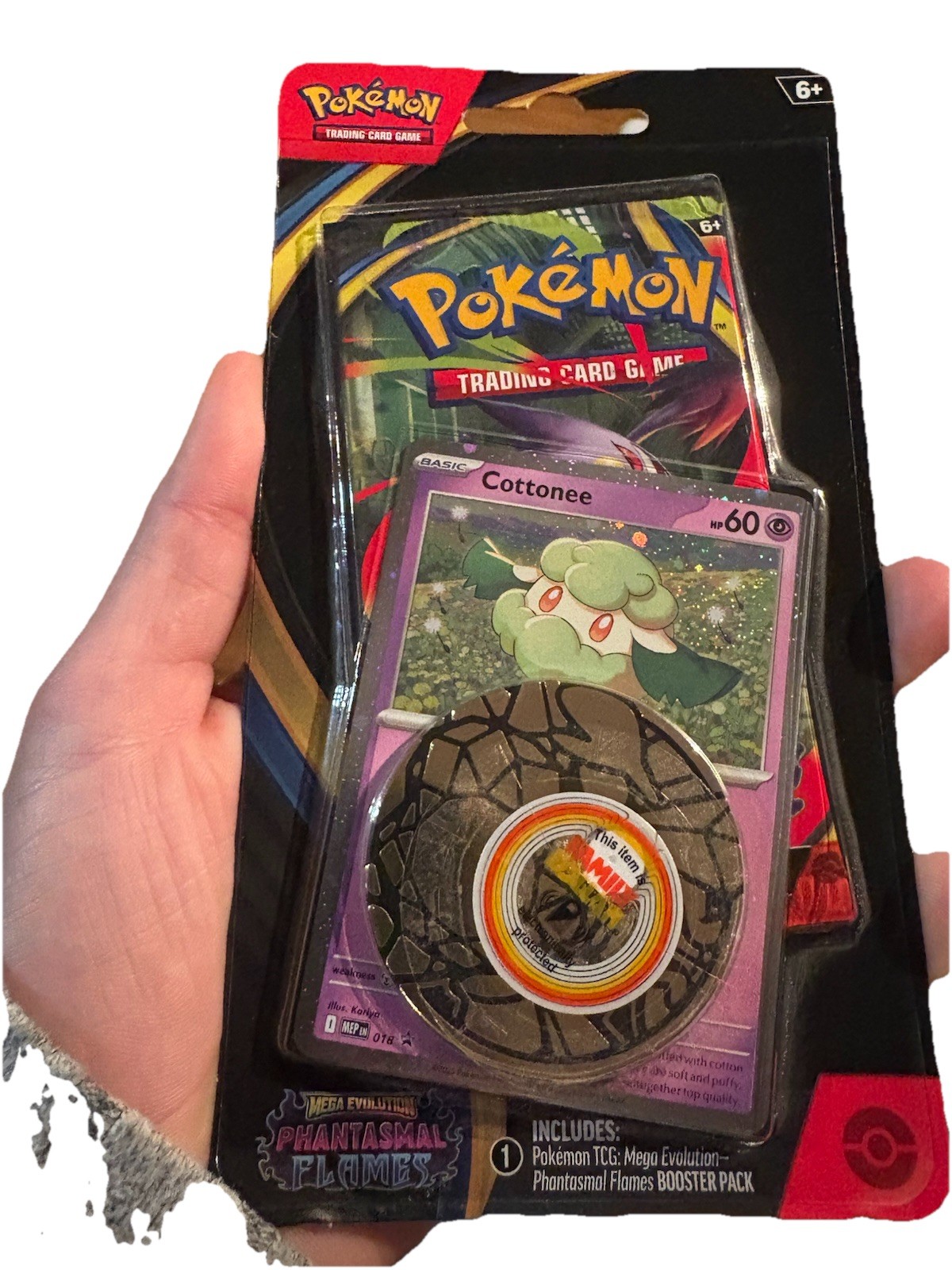 Pokémon Phantasmal Flames Cottonee Coin Blister Promo Pack