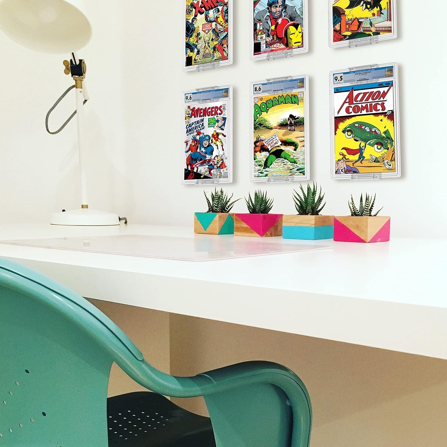Comic Book Wall Display - 5 Pack Comic Book Display Shelf Slab Wall Mount Kit...