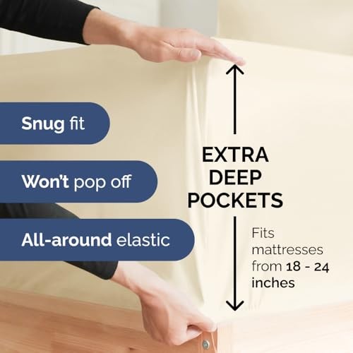 Extra Deep King Sheet Set - 6 Piece Breathable & Cooling Sheets