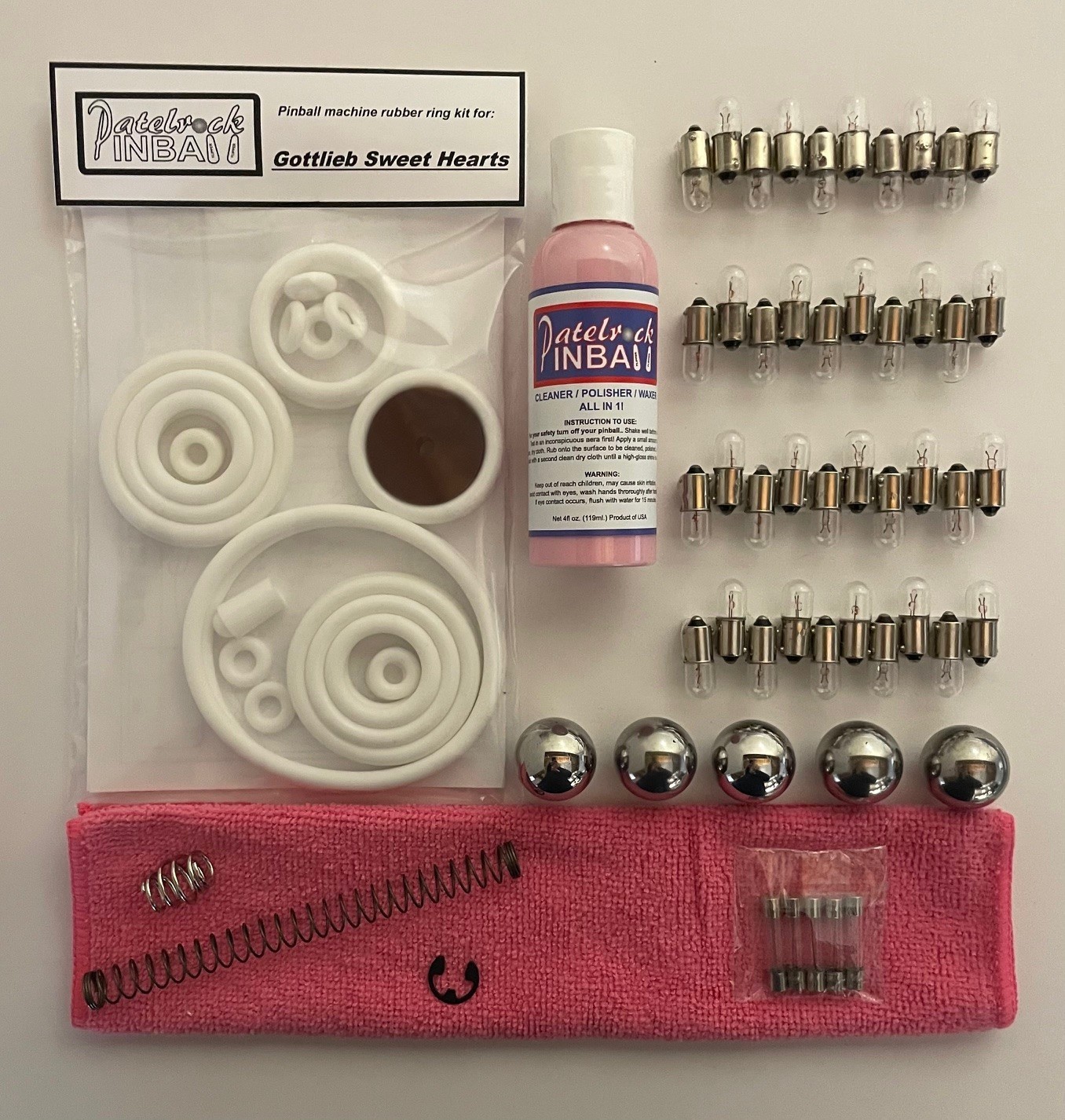 1963 Gottlieb Sweet Hearts Pinball Machine Maintenance Tune Up Kit