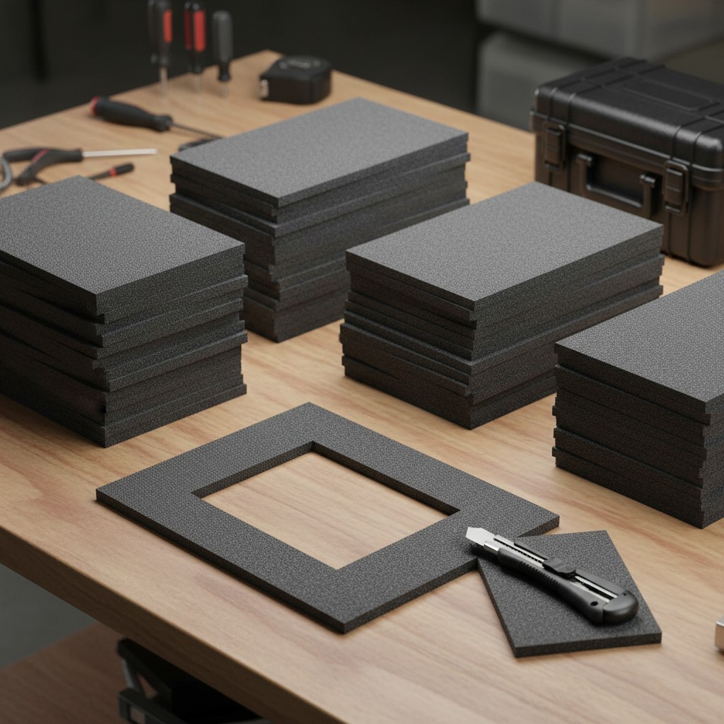 8 Piece Packing Foam Inserts - Customizable Polyurethane Sheets for Safe Storage