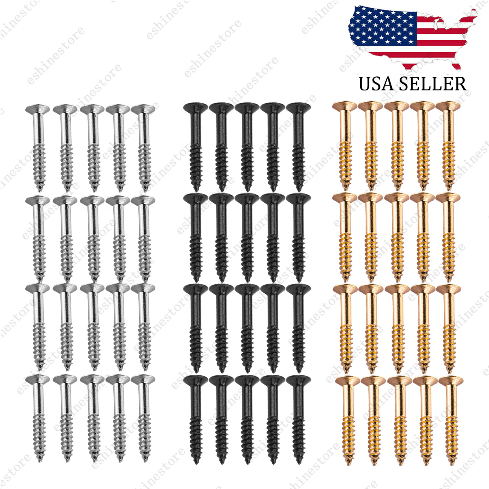 20x Humbucker Pickup Ring Frame Mounting Screws 2.5*18mm For LP SG 3 Colors