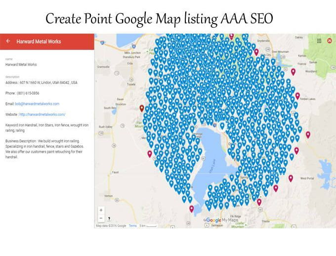 Manually create 300 Point Google Map Listing  SEO .Boost Google Place Ranking .