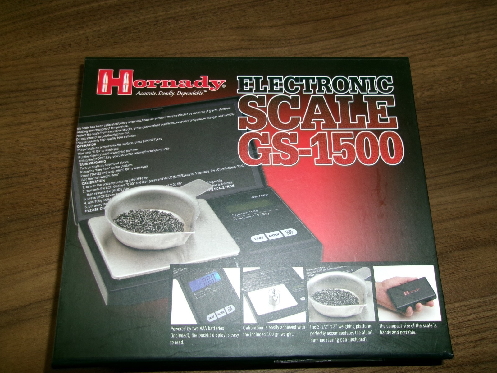 LOT #G  NEW HORNADY ELECTRONIC POWDER SCALE GS-1500